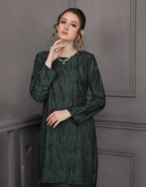 BAJU KURUNG PAHANG MODEN GENEVIE (BLACK)